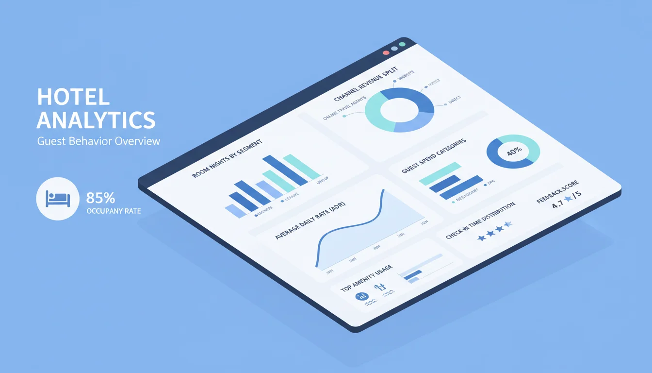 Tableau de bord analytics hôtelier